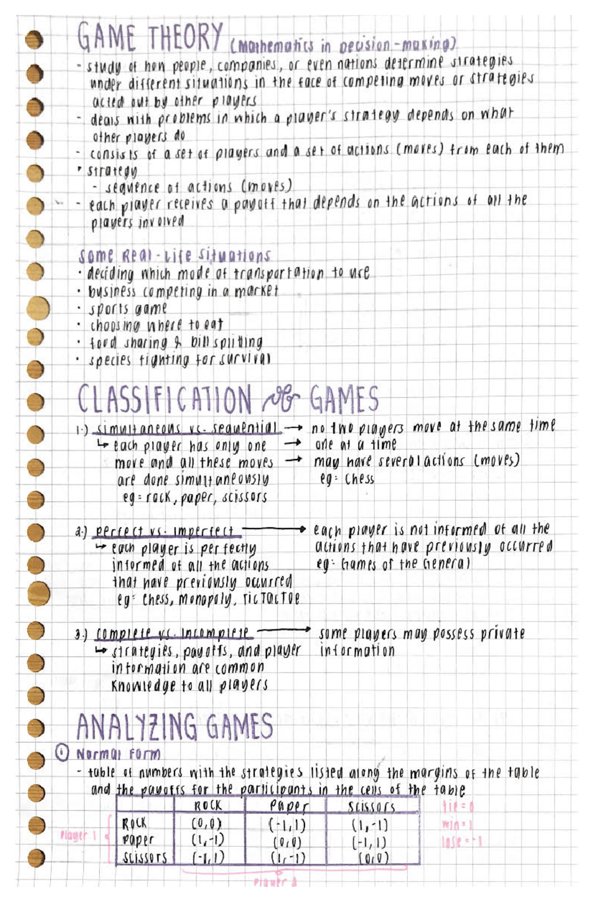 GAME THEORY 101: Key Concepts and Strategic Analysis Notes - Studocu