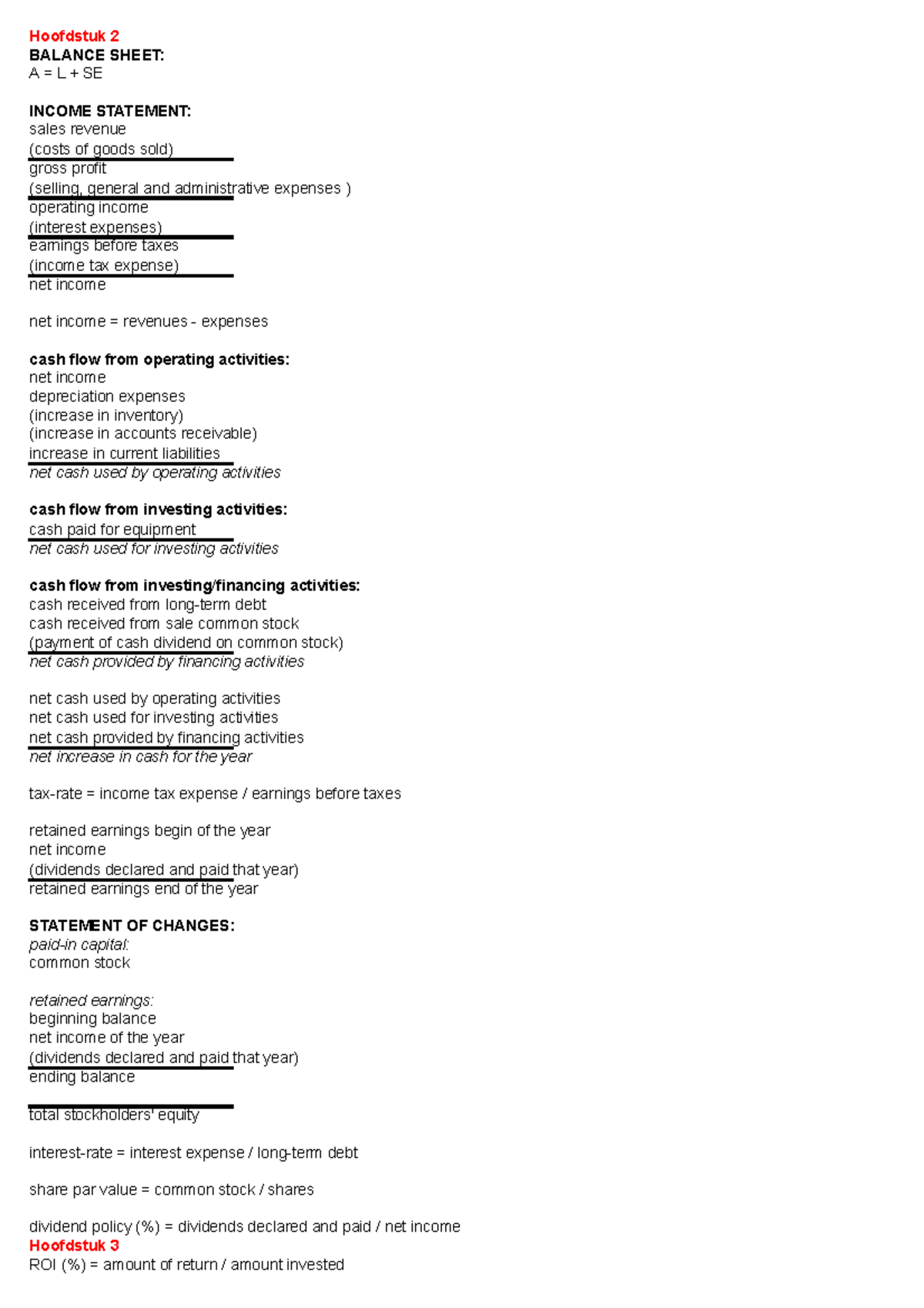 Accounting 101: Formulas for Balance Sheet & Income Statement Analysis ...
