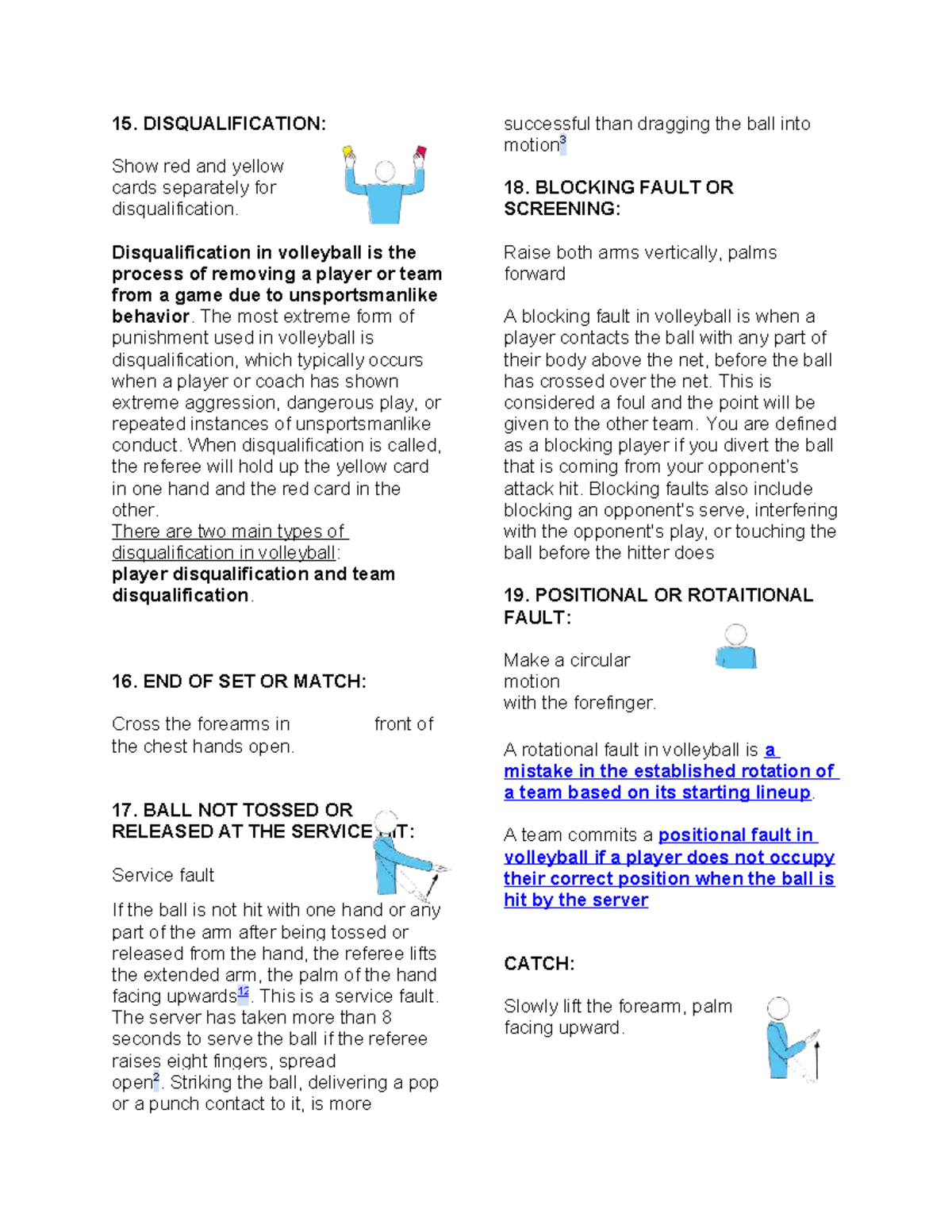 Volleyball Official Hand Signals Guide - Studocu