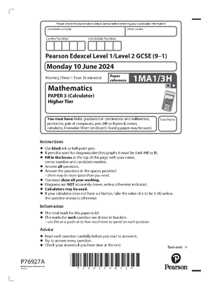 05c Gcse 9 1 Mathematics Mock Set 6 Paper 2h Mark Scheme Mark Scheme Final Mock Set 6 05c Gcse 9 1 Mathematics Mock Set 6 Paper 2h Mark Scheme Mark Scheme Final Mock Set 6