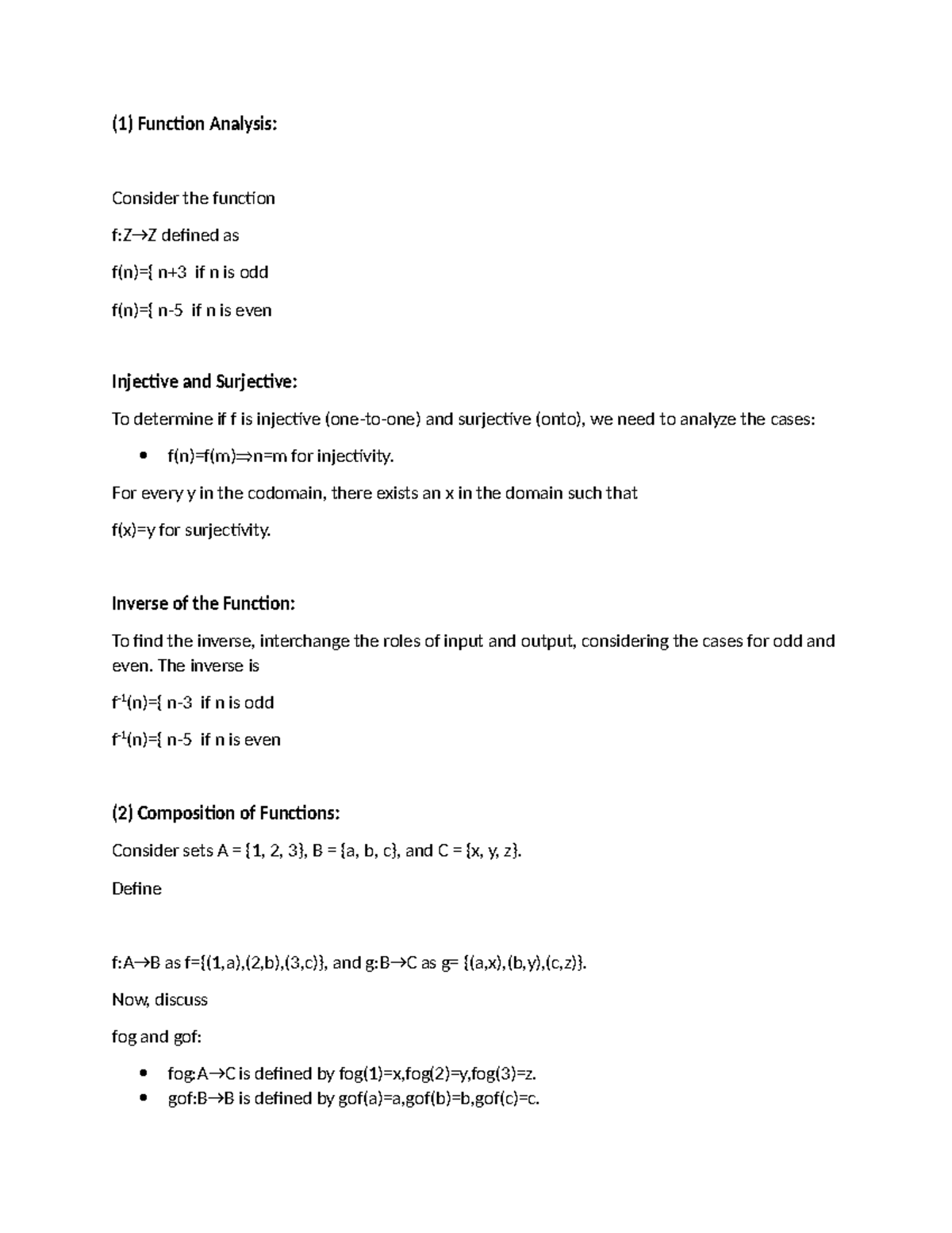Math 101 Assignment 02: Function Analysis and Sequences - Studocu