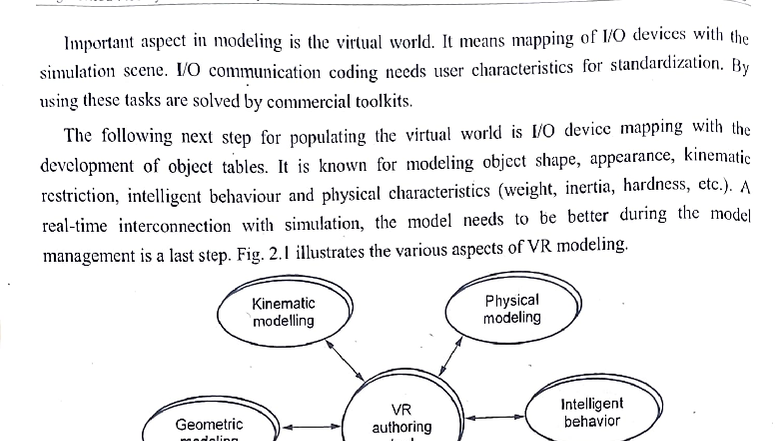 Geometric Modeling in Virtual Reality: Key Aspects and Techniques - Studocu
