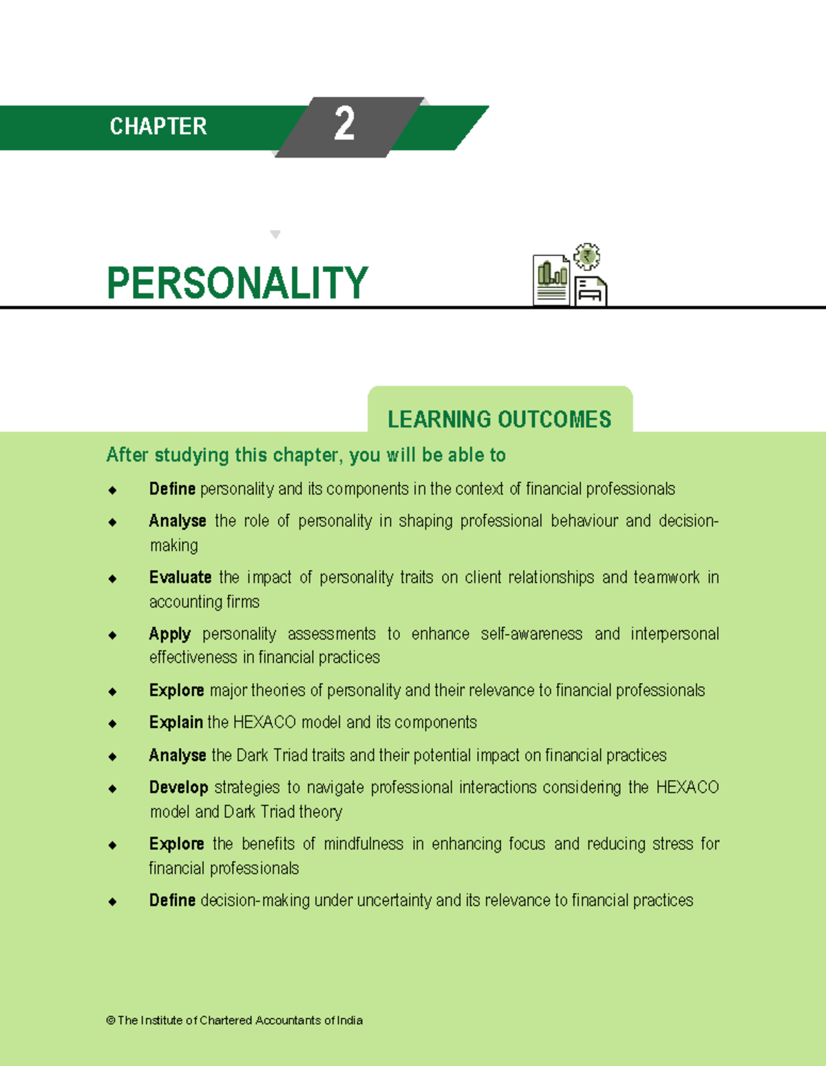 CHAPTER 2: PERSONALITY IN ACCOUNTING - LEARNING OUTCOMES & THEORIES ...