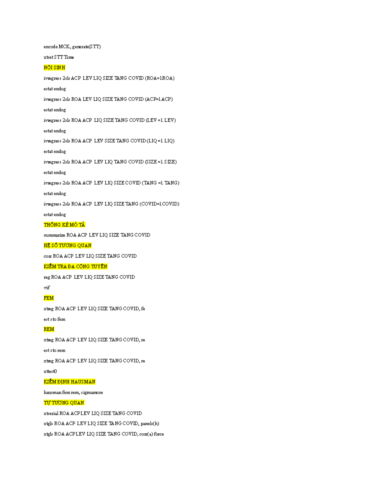 CODE DLB - ai biết - encode MCK, generate(STT) xtset STT Time NỘI SINH ...