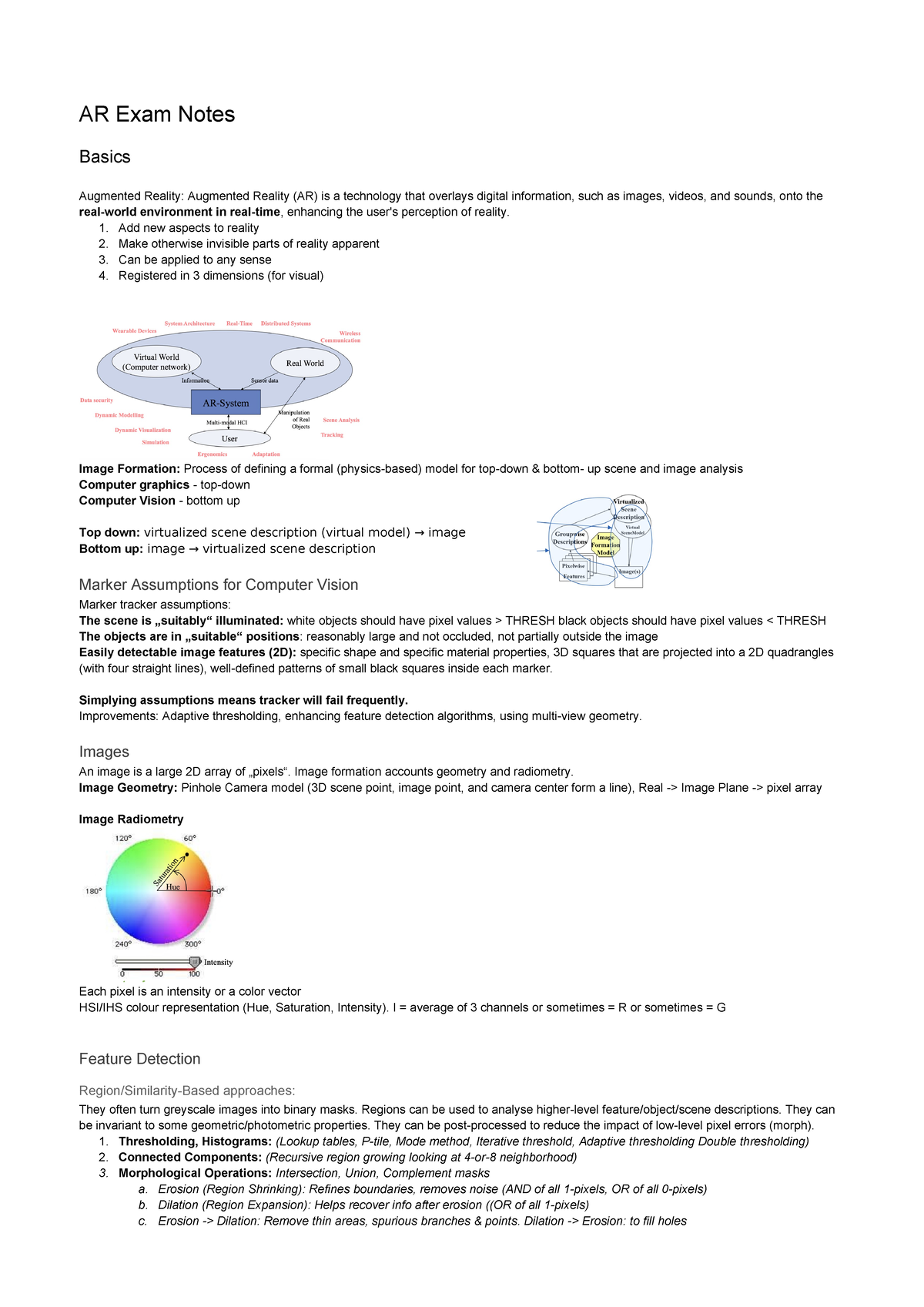 AR 101 - Lecture Notes: Key Concepts in Augmented Reality - Studocu