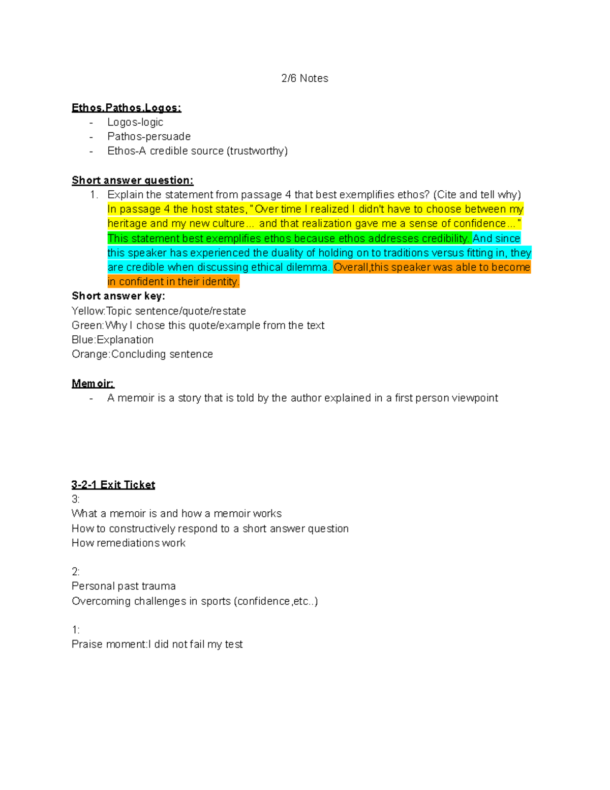 2 6 Notes - cool - 2/6 Notes Ethos,Pathos,Logos: - Logos-logic - Pathos ...