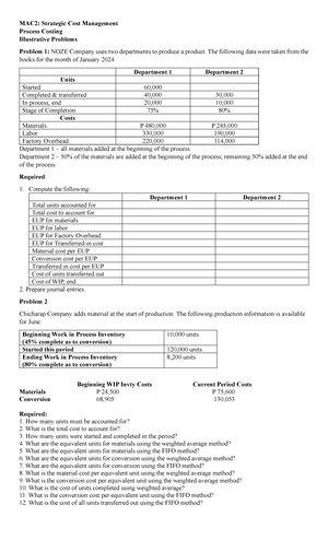 Practice Test- Activity-Based Costing (ABC) - Practice Test: Activity ...