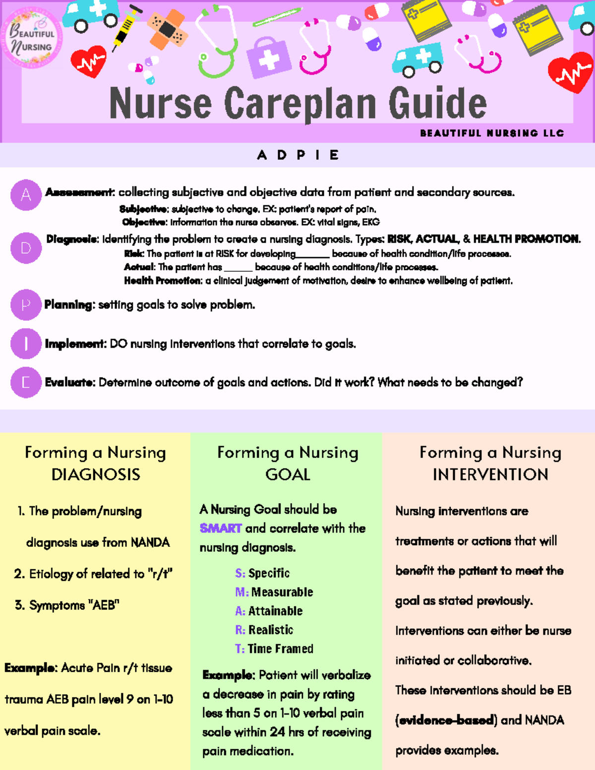 Careplan Guide Copyright BN - 2124 - Nurse Careplan Guide Forming a ...