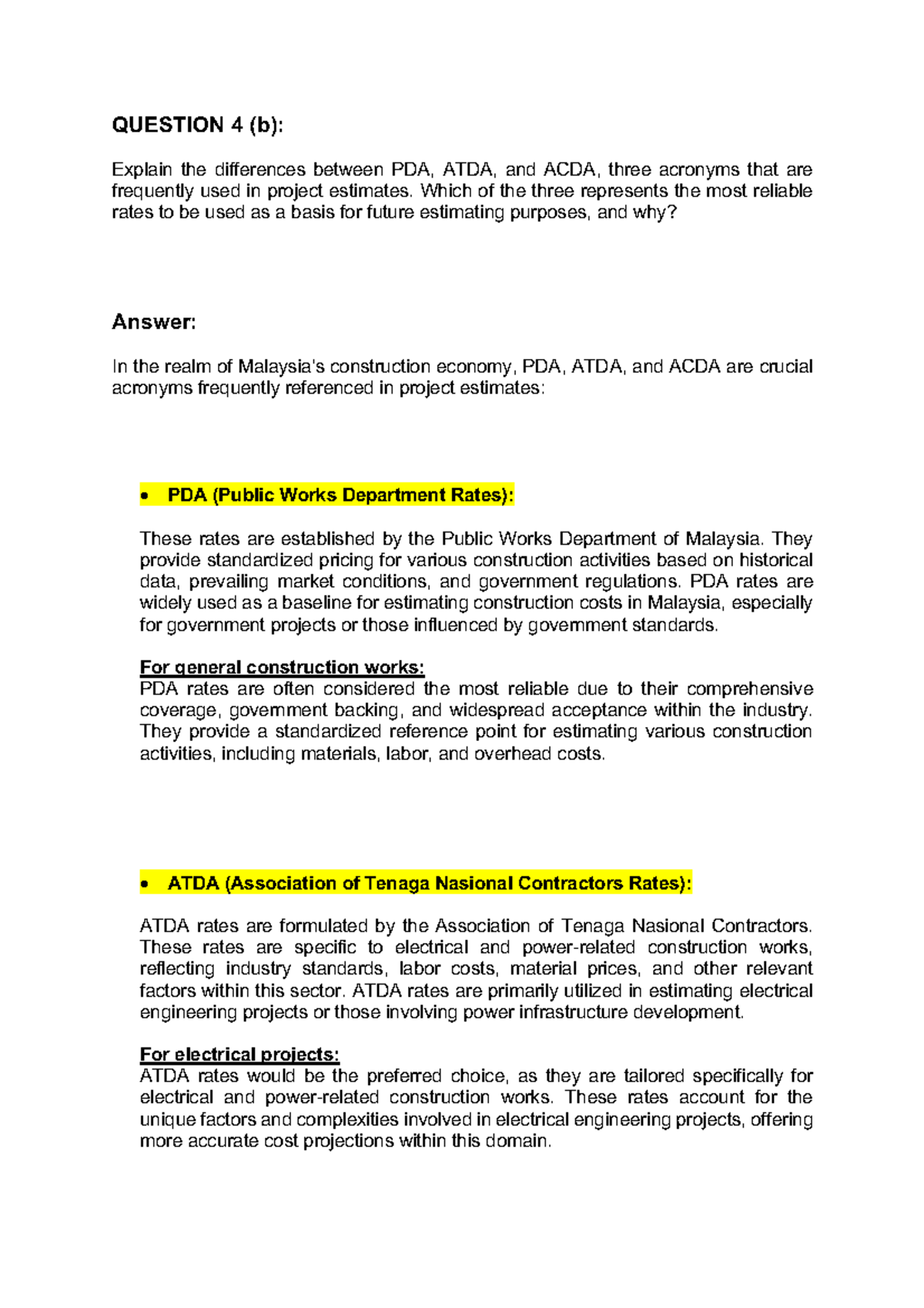 PAST YEAR JULY 2023: Differences Between PDA, ATDA, and ACDA Rates ...
