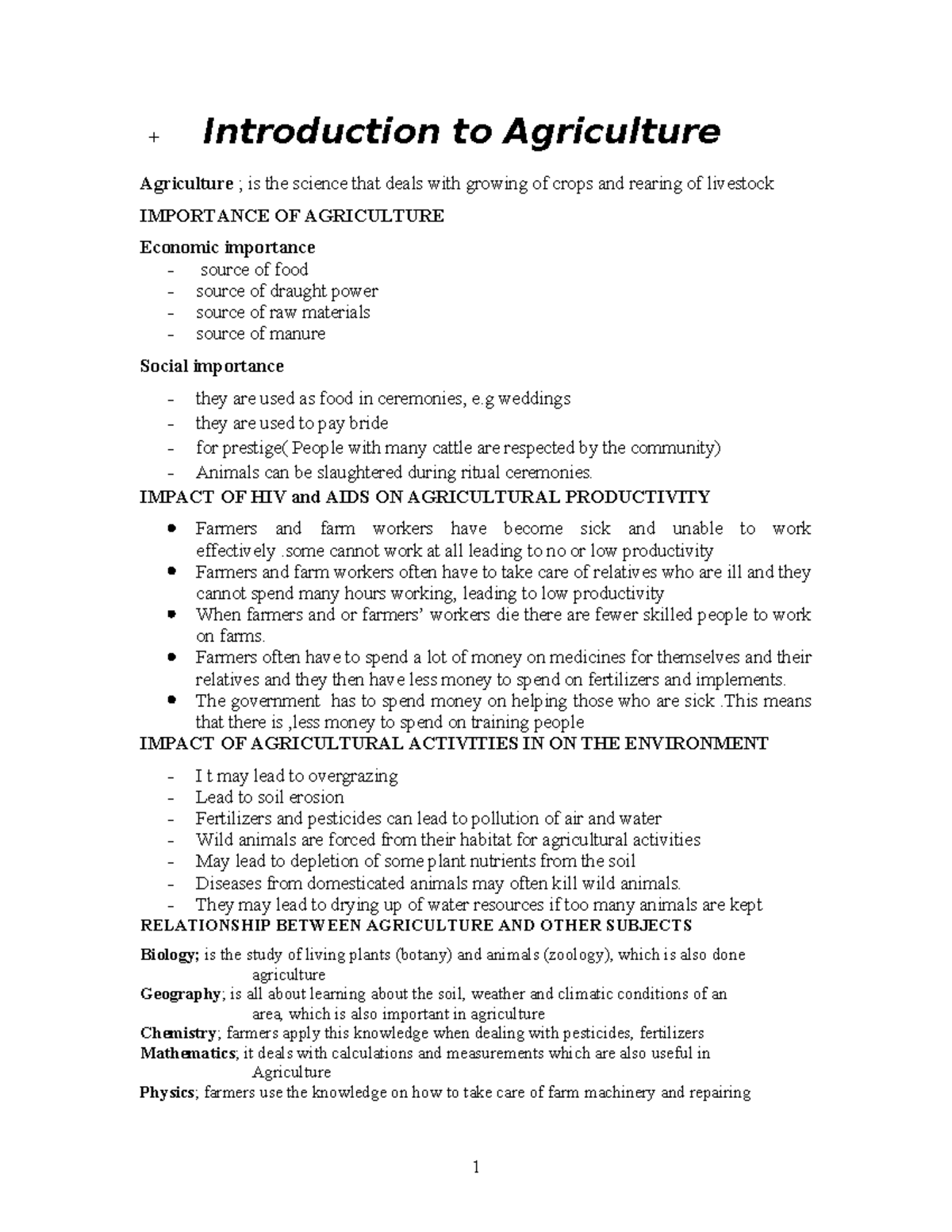 Agriculture 101: Comprehensive Notes on Crop Production and Practices ...
