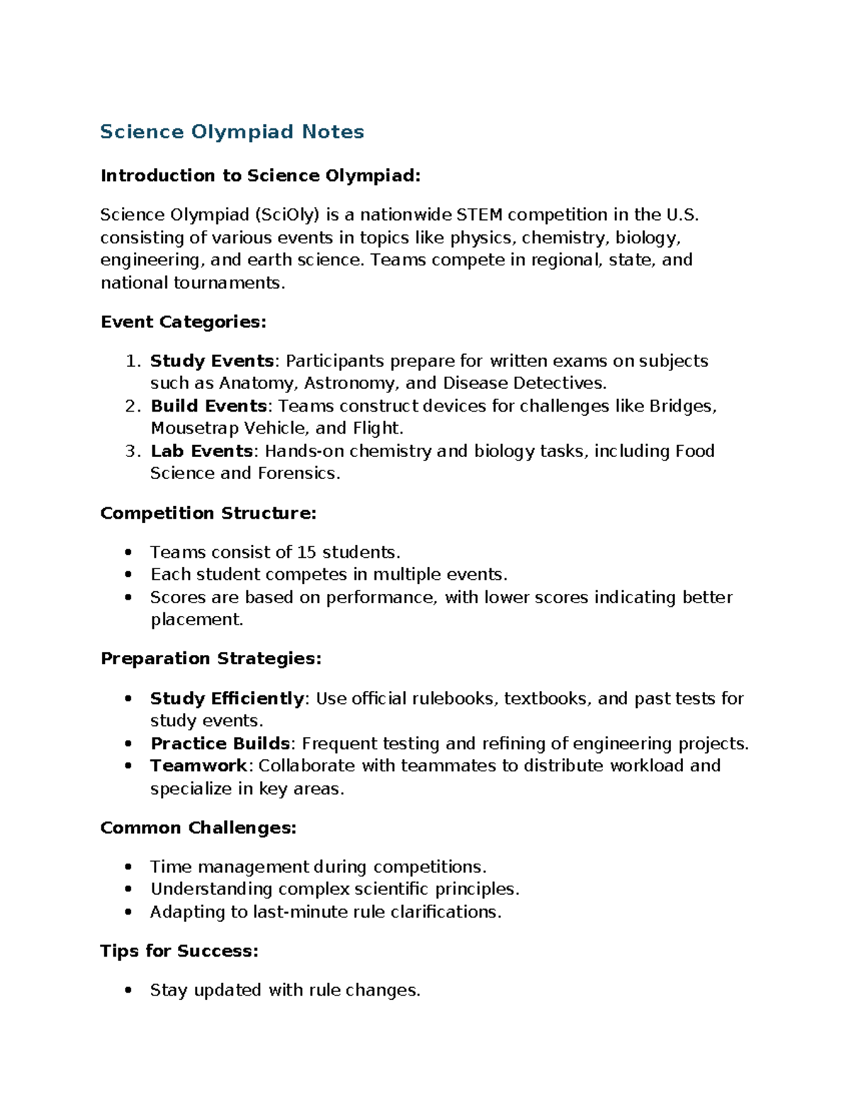 Document 9 - kj'dakljdknlalldsjlfjjfdkjsdkj - Science Olympiad Notes ...