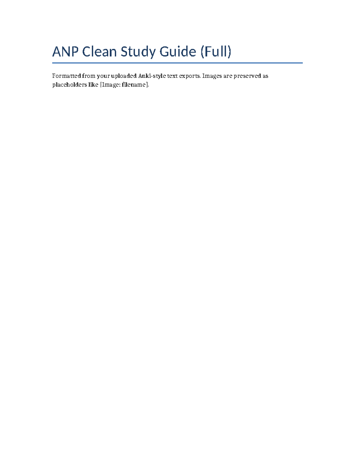 ANP 101 Clean Study Guide: Anatomy & Physiology Overview - Studocu