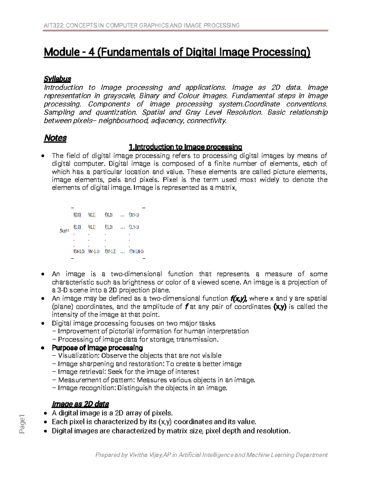AI T322: Concepts in Computer Graphics and Image Processing - Module 4 ...