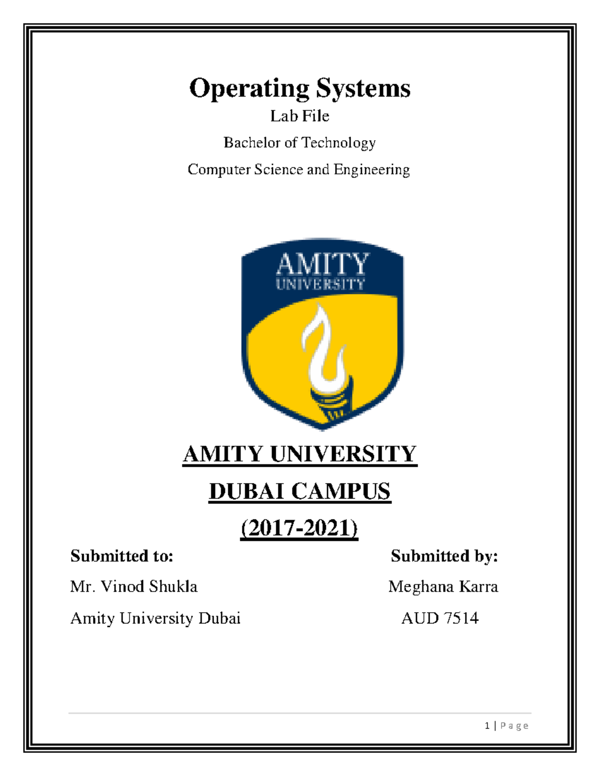 Dccnlab - lab file - Operating Systems Lab File Bachelor of Technology ...