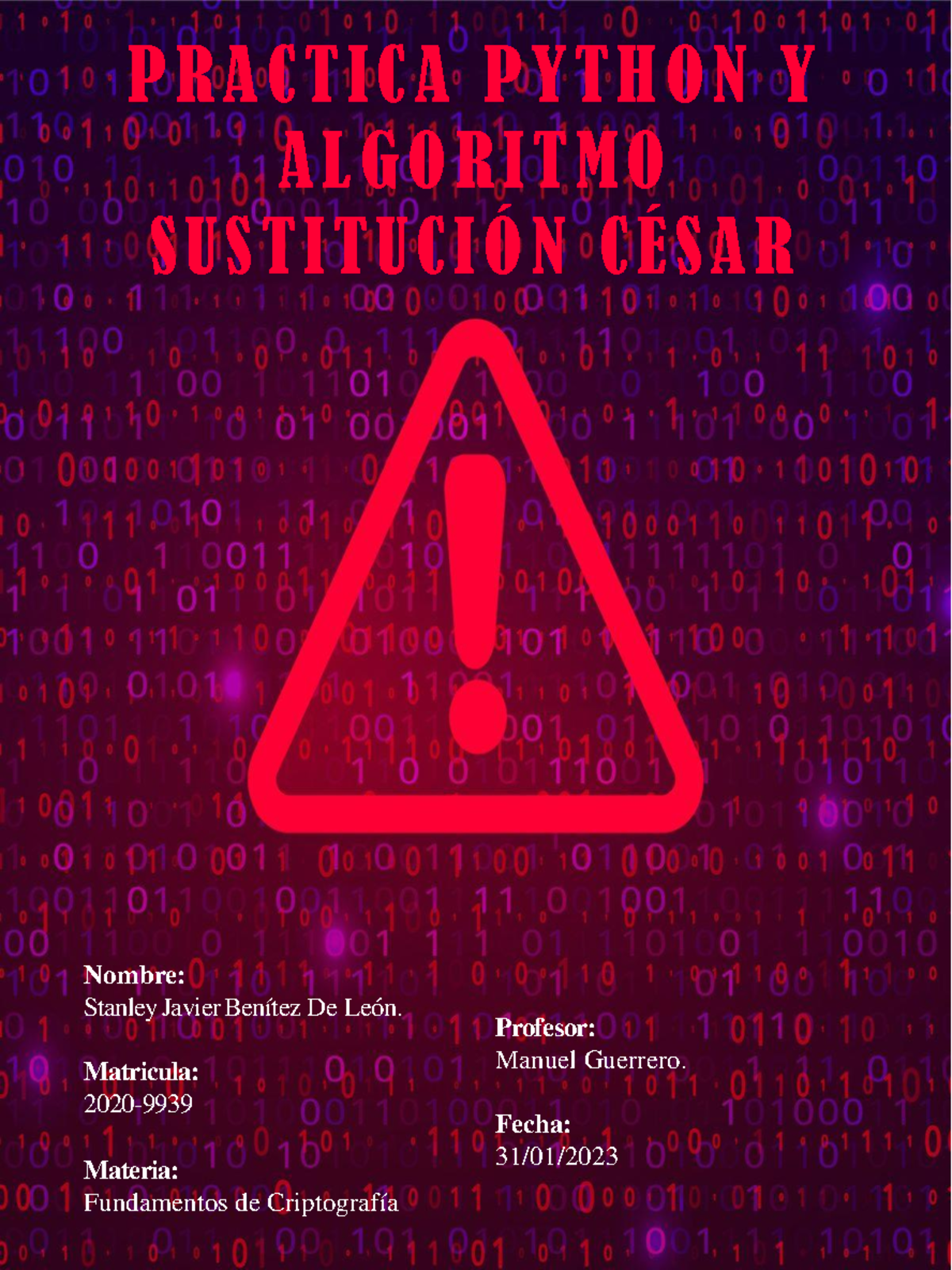 Práctica Python y Cifrado César en Fundamentos de Criptografía 2020 ...