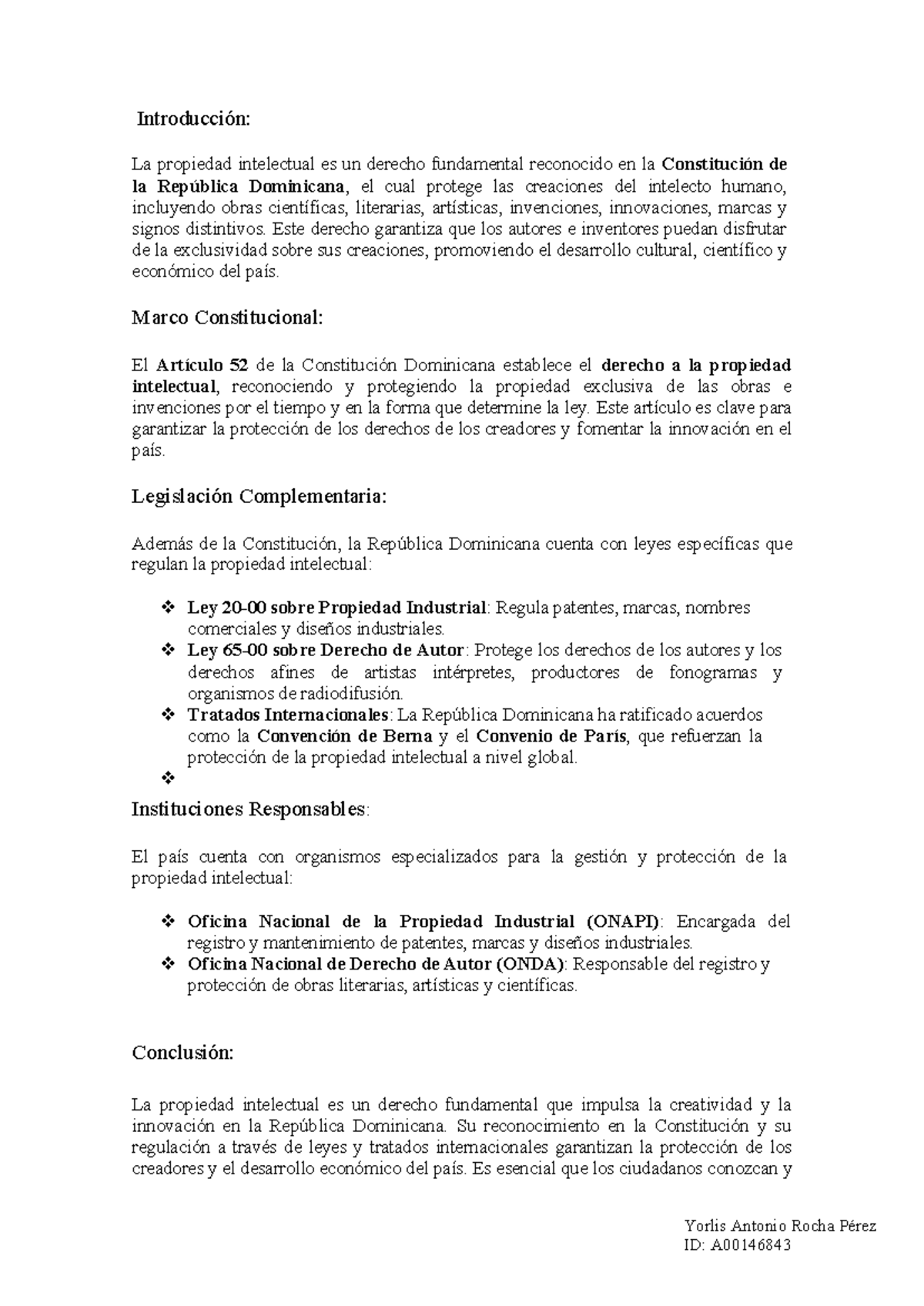 Derecho de Propiedad Intelectual en la República Dominicana: Actividad ...
