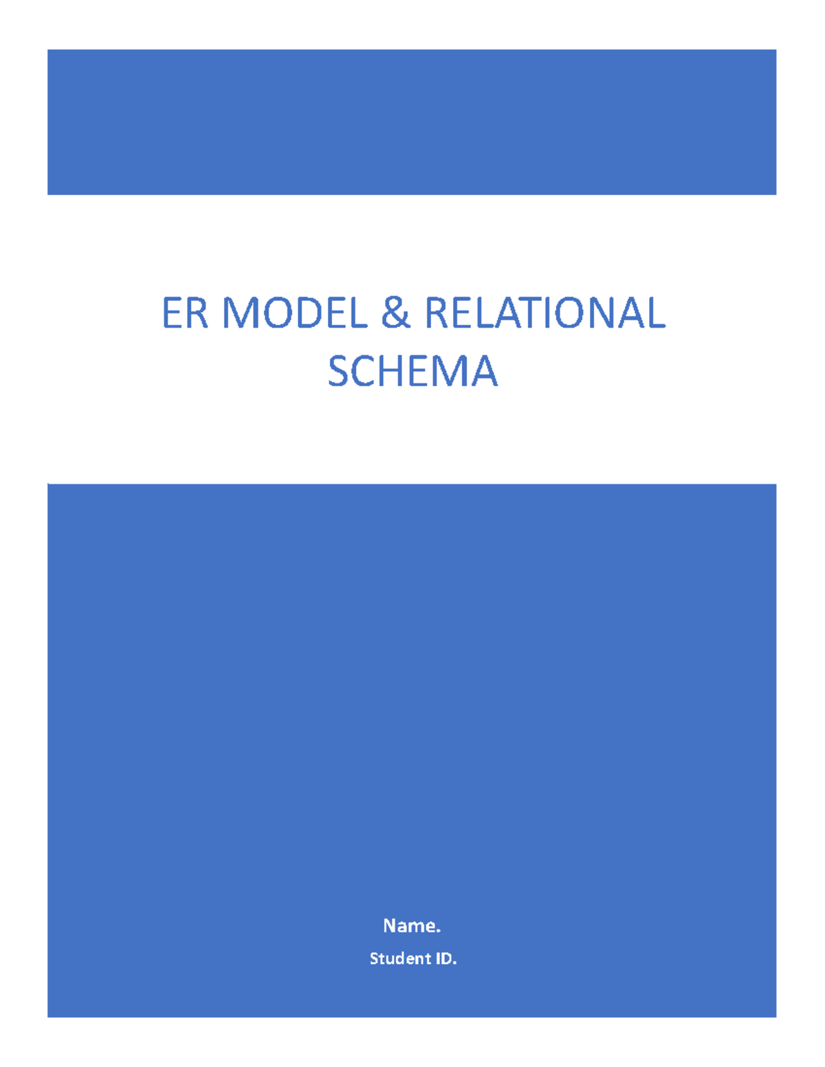 ITECH2004 Assignment 1: ER Model and Normalization Techniques - Studocu