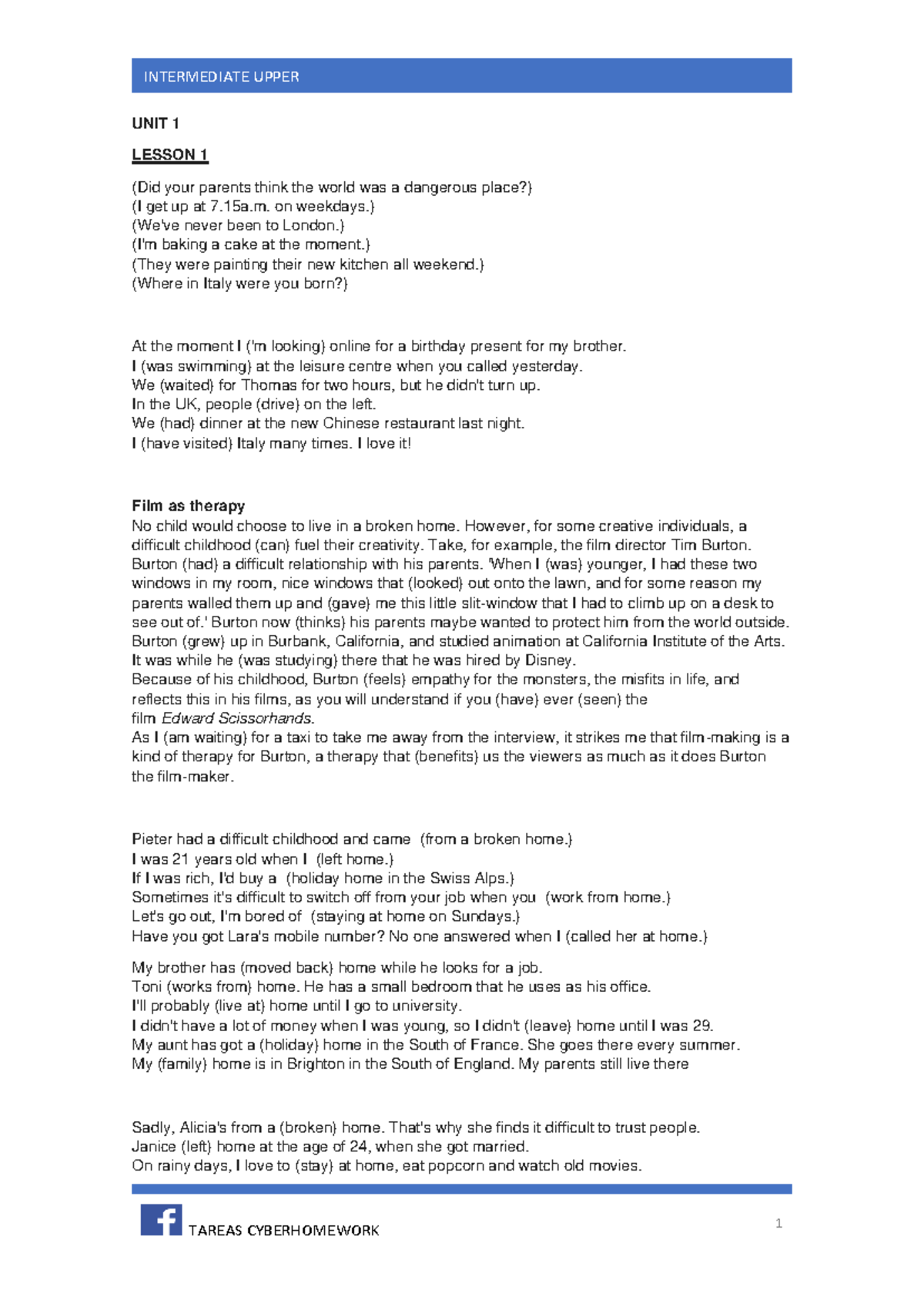 Unit 1 & 2 Jetstream Upper Intermediate Cyber Homework Notes - Studocu