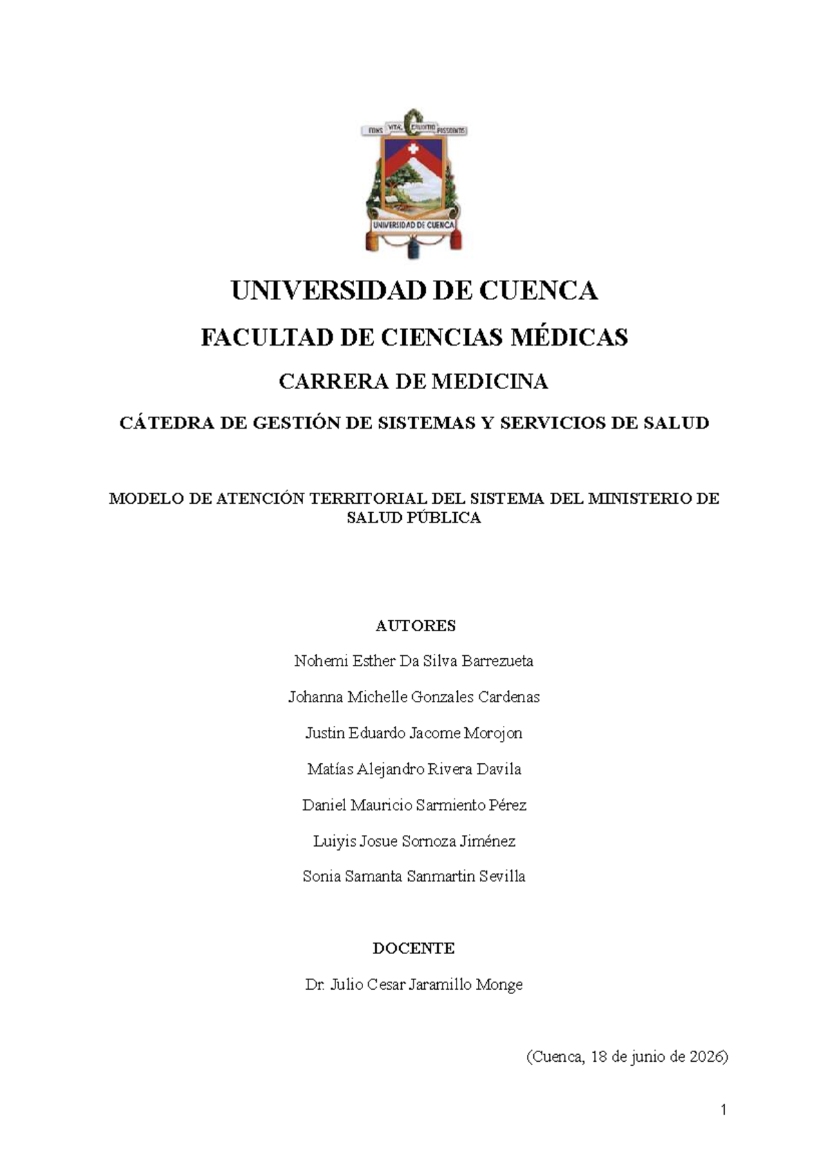 S3-2 Modelo de Gestión Territorial del Ministerio de Salud Pública en Ecuador - Document Preview