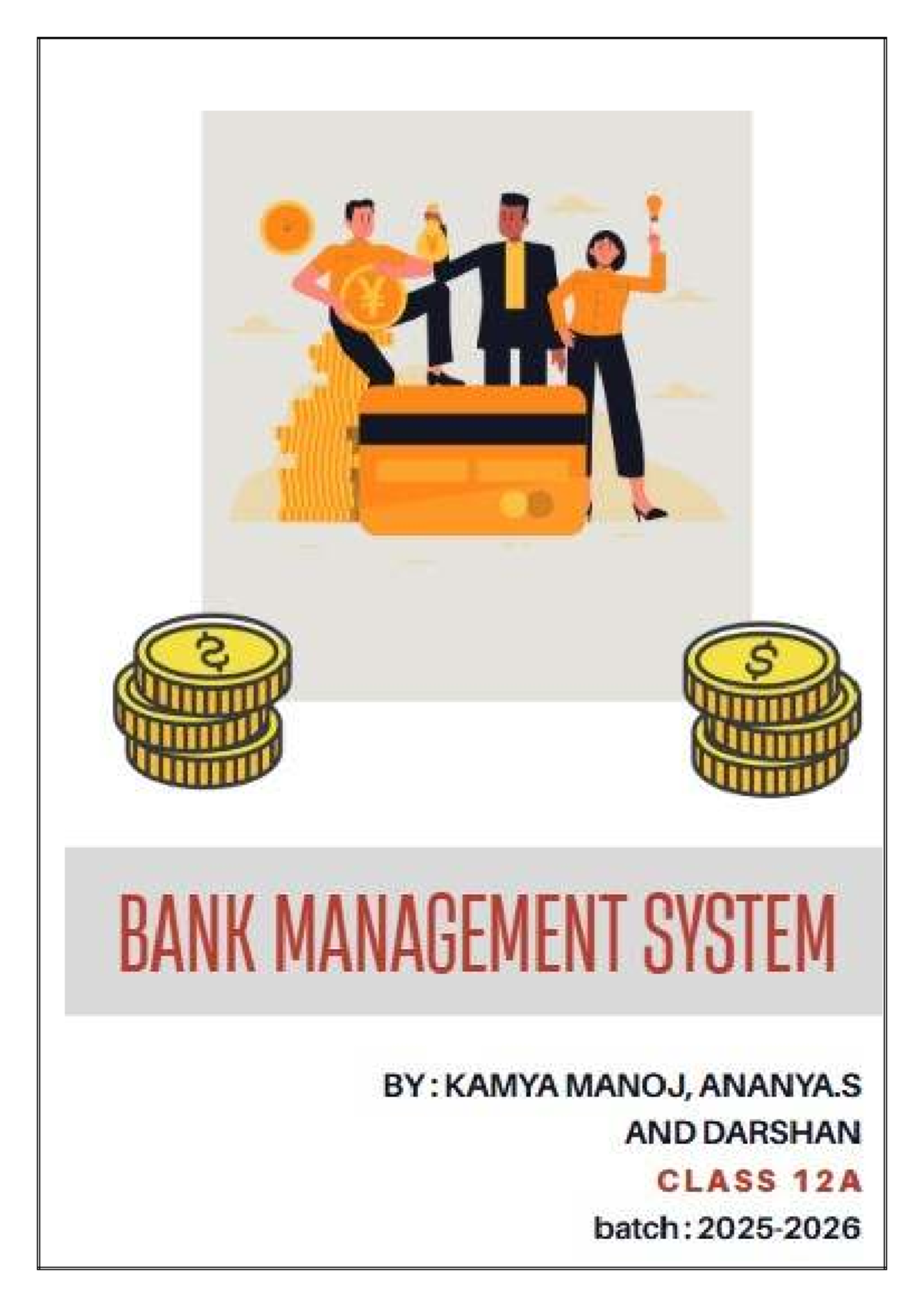 Computer Science Project: Bank Management System (Class XII A) - Studocu