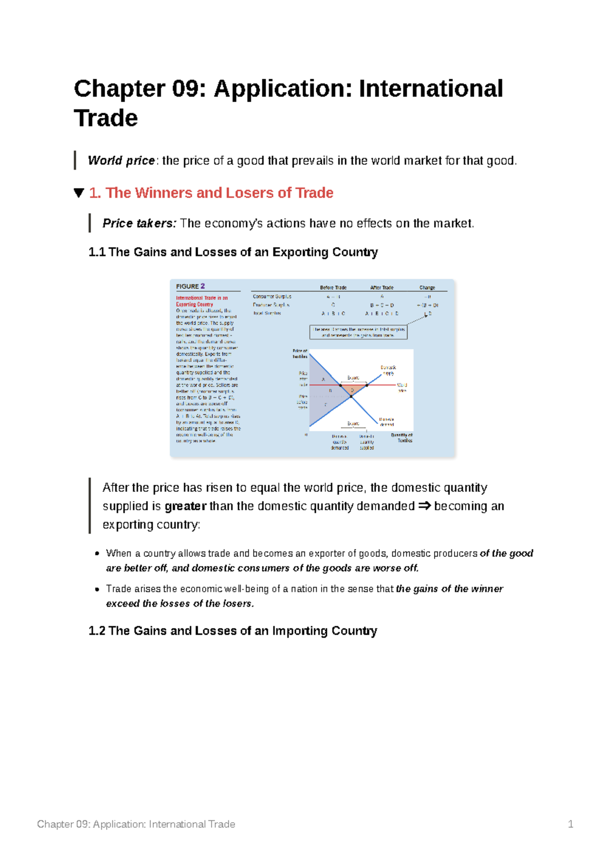 Chapter 09 Application International Trade-1 - Chapter 09: Application ...