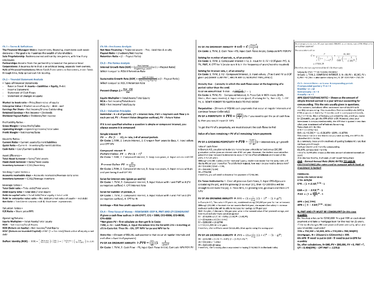 FIN 300 Final Exam Guide and Review Sheet - Studocu
