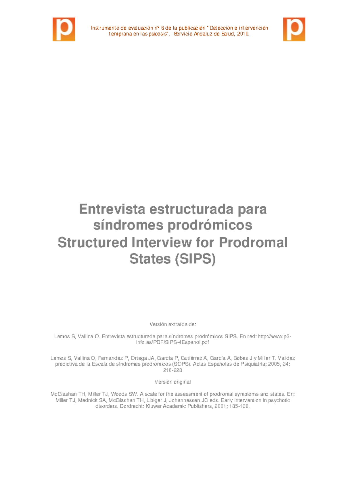 Instrumento de Evaluación SIPS - Trabajos Prácticos Psicopedagogía 2020 ...