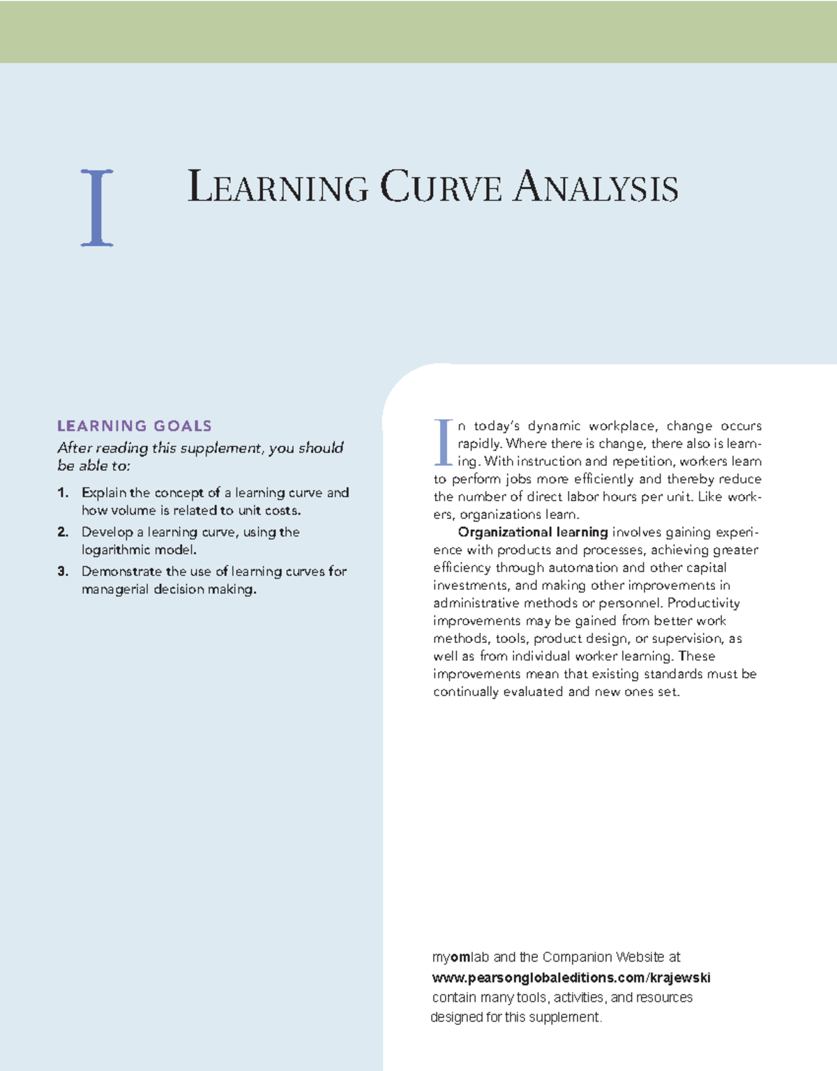 Learning Curve Analysis and Its Application in Decision Making - Studocu