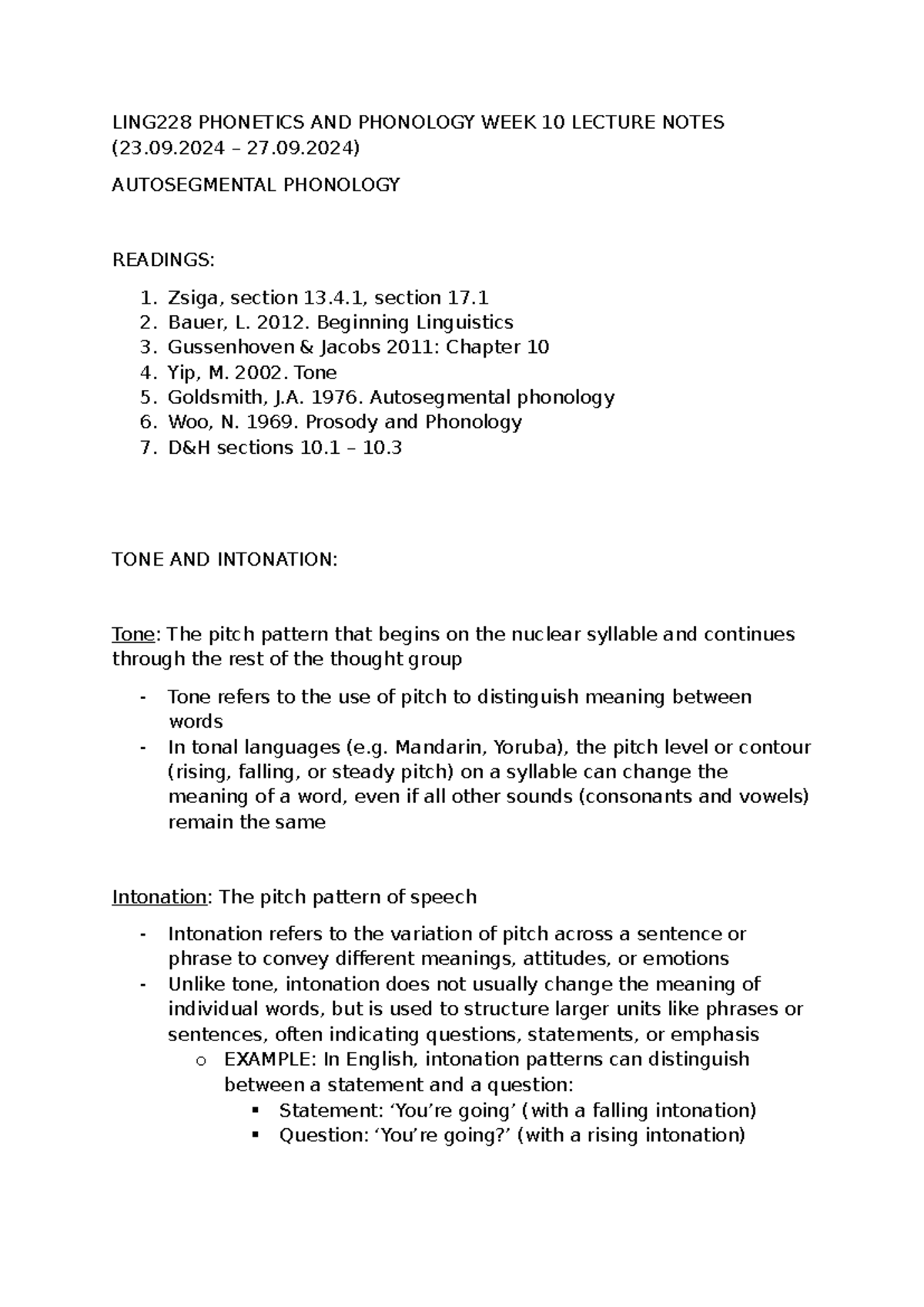 LING228 Week 10 Lecture Notes - LING228 PHONETICS AND PHONOLOGY WEEK 10 ...