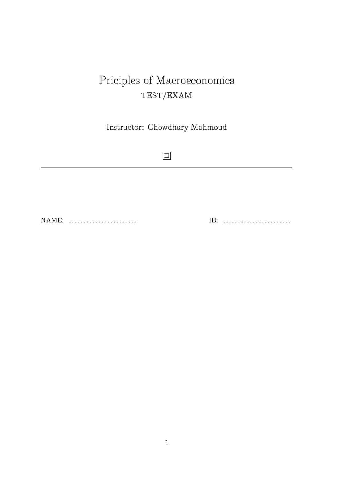 Econom 102 sec midterm two study guide and practice questions - Studocu