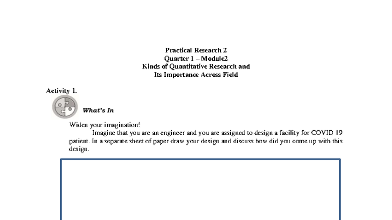 Practical Research 2 Q1 Module 2: Types of Quantitative Research ...