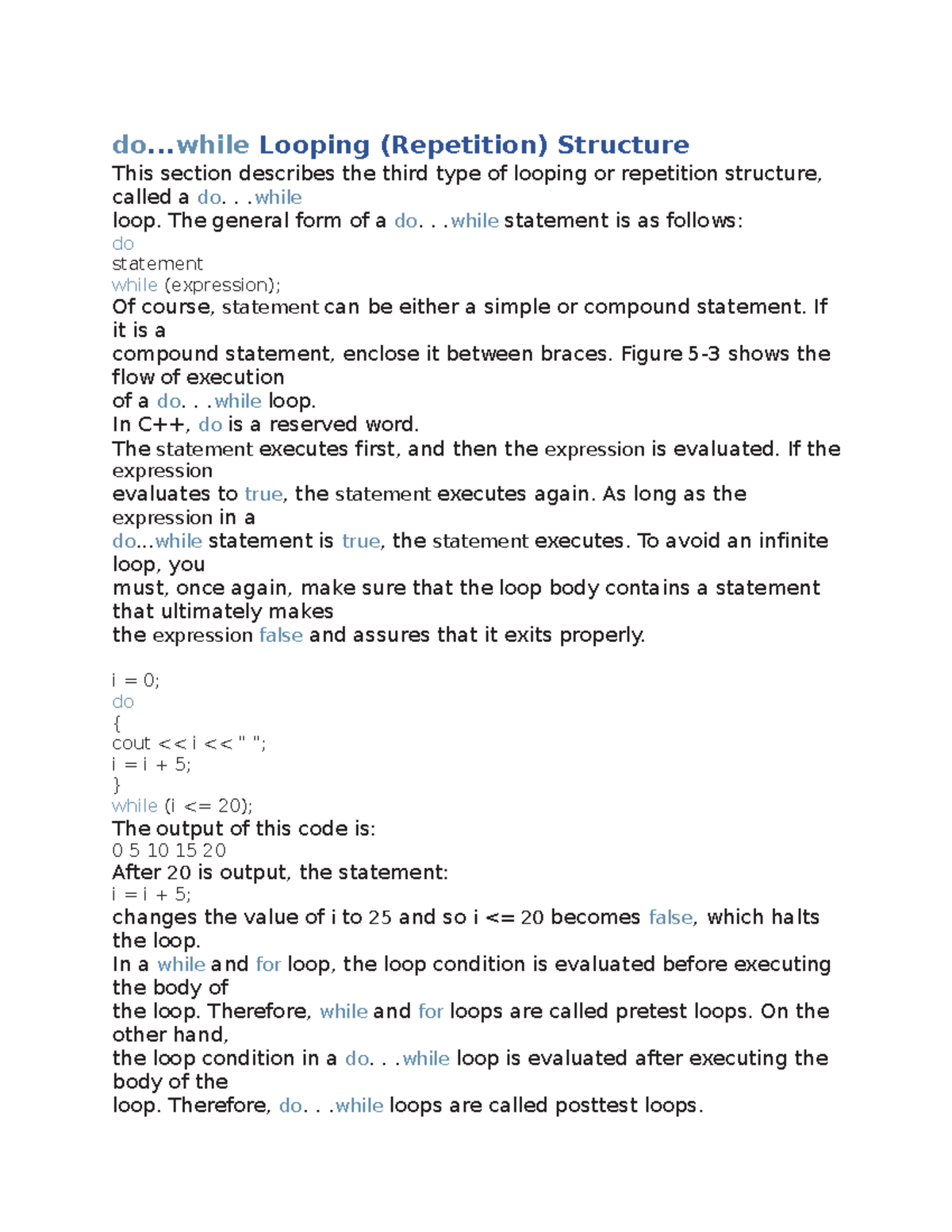 C++ Control Structures II: Understanding do...while Loops and Their Use ...