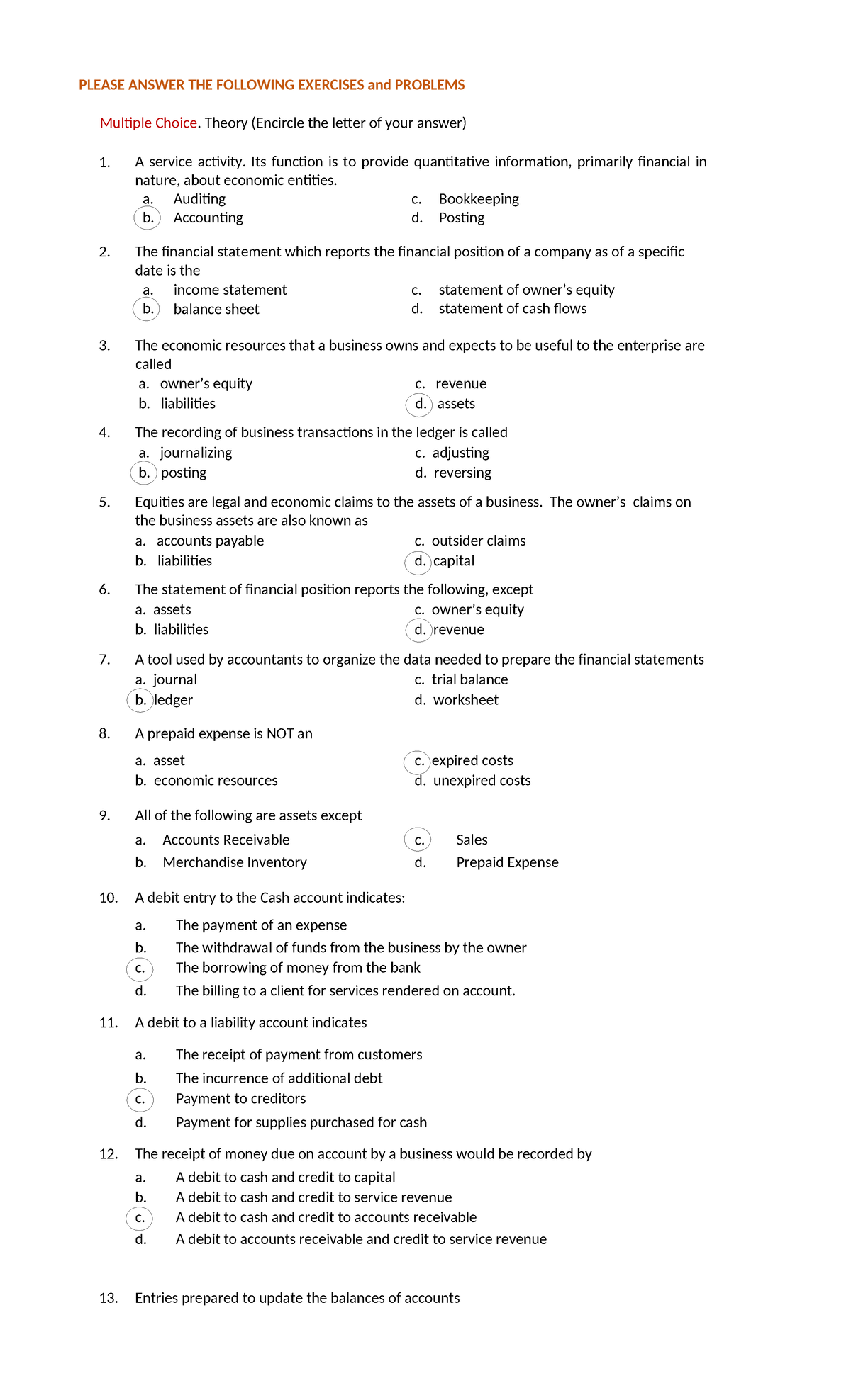 Acco 101 - Comprehensive Reviewer for Accounting Fundamentals - Studocu