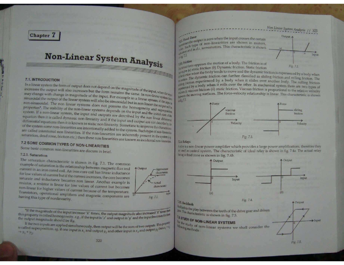 Non Linear System Analysis 321: Output Characteristics and Friction ...