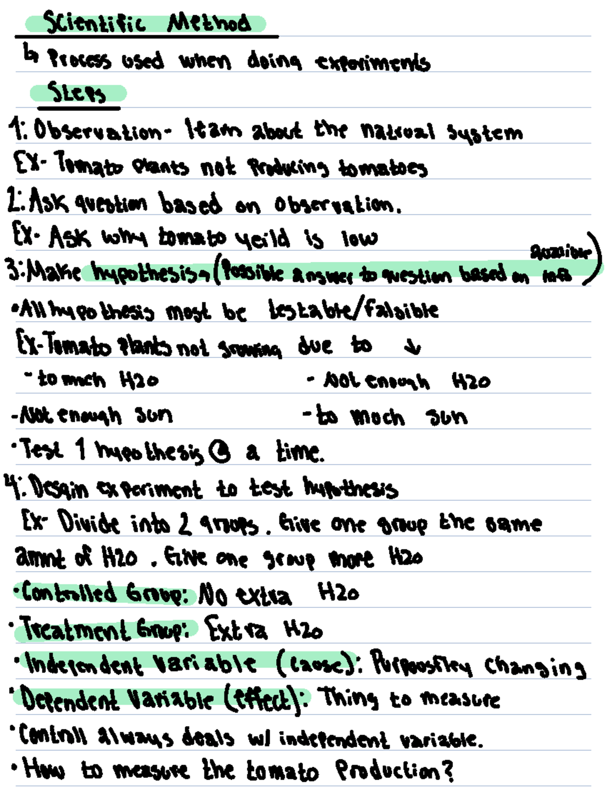 ABC 123 - Final Exam Study Guide: Scientific Method & Tomato Plants ...
