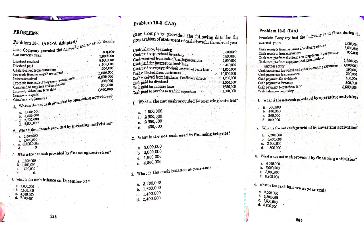 CFAS 101: Cash Flow Statement Preparation Lecture Notes - Studocu