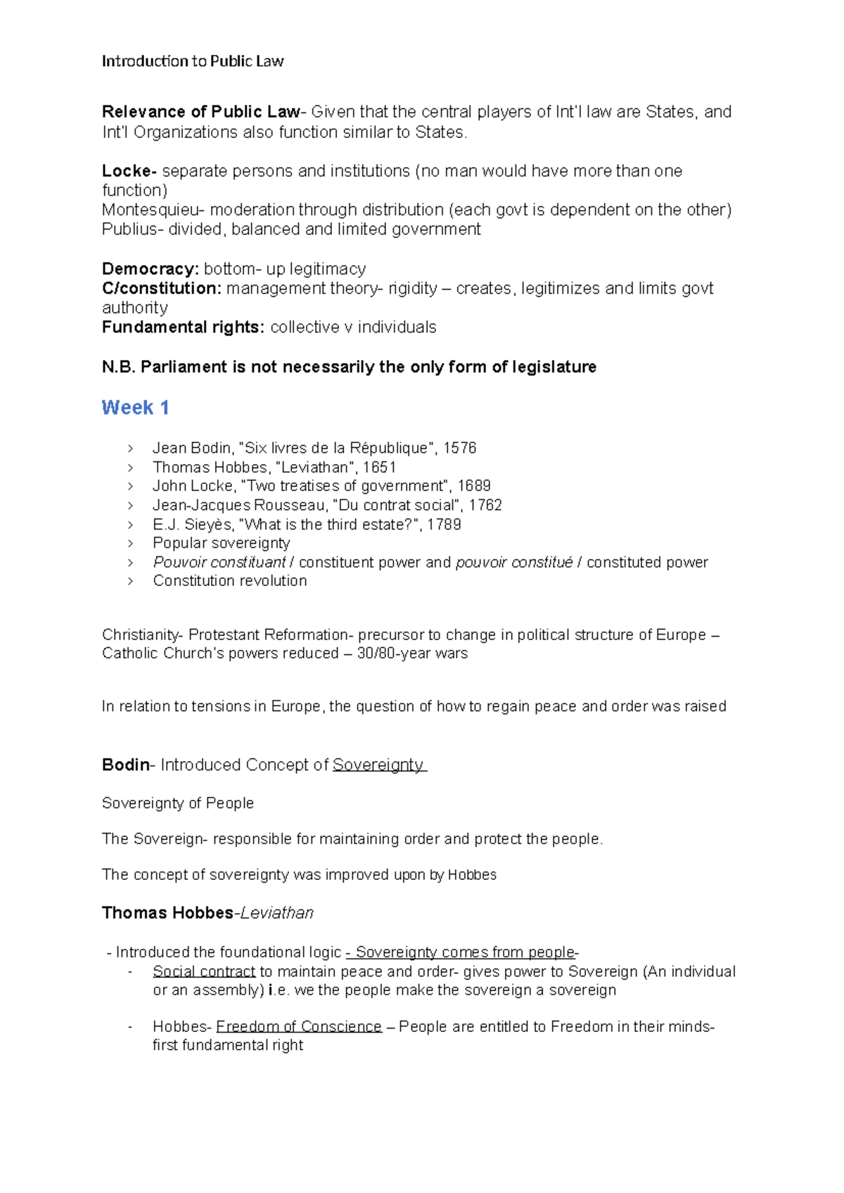 Public Law Notes (PL 101): Key Theories and Constitutional Functions ...