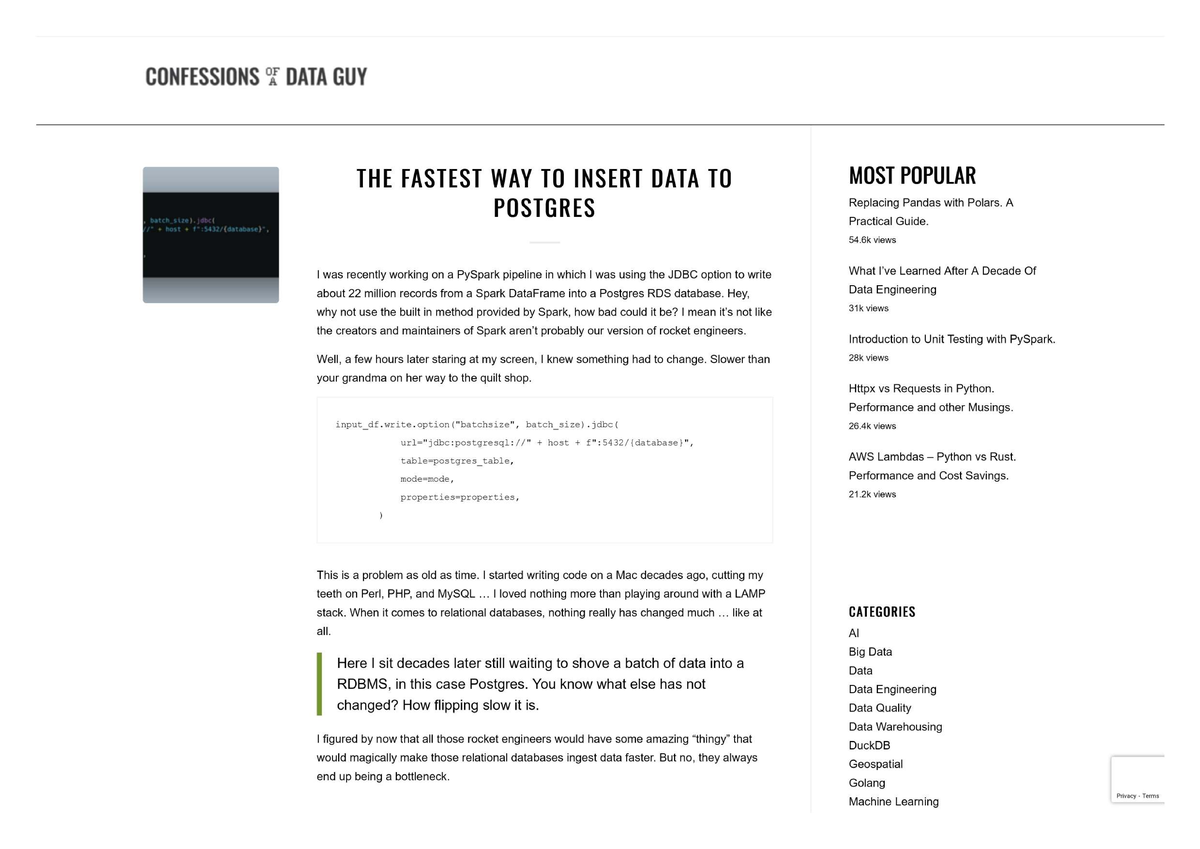 The Fastest Way to Insert Data into Postgres: A Review - Studocu