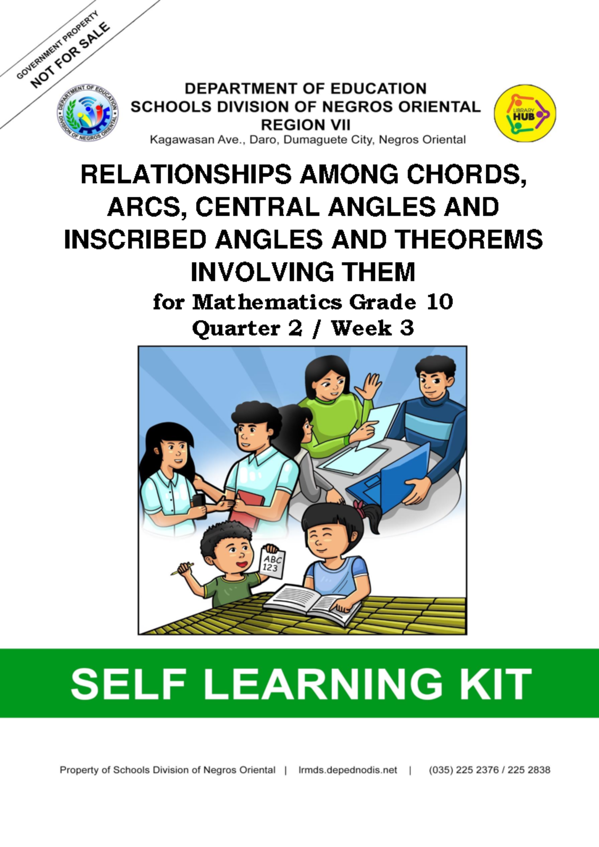 Math 10 Q2 W3: Chords, Arcs, & Angles Theorems Guide - Studocu