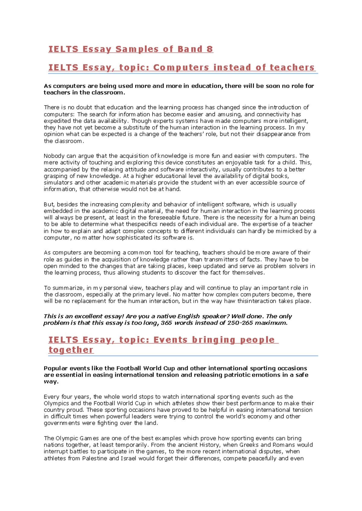 [ielts-blog] Ielts Report Samples of Band 8 - IELTS Sample Reports of ...
