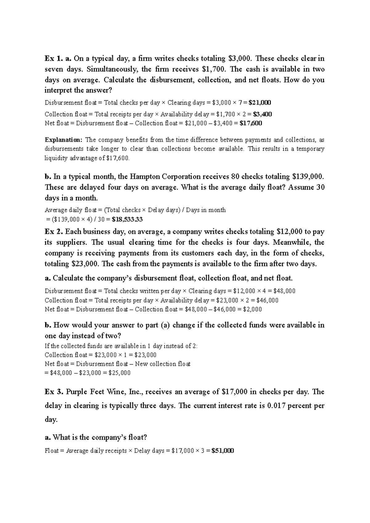 Cash & Liquidity Management: Analyzing Float Calculations and Impacts ...