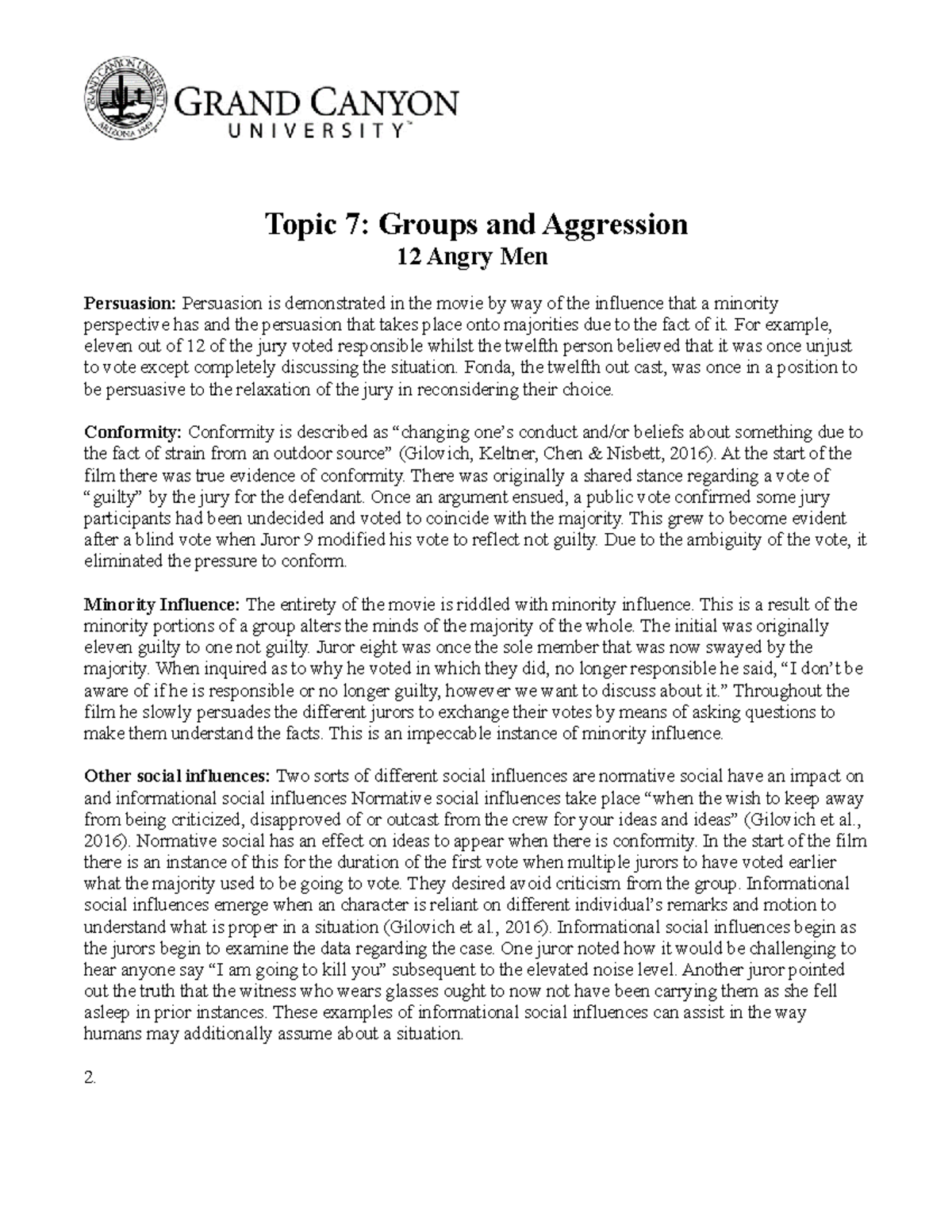 PSY362-RS-12Angry Men - Topic 7: Groups and Aggression 12 Angry Men ...