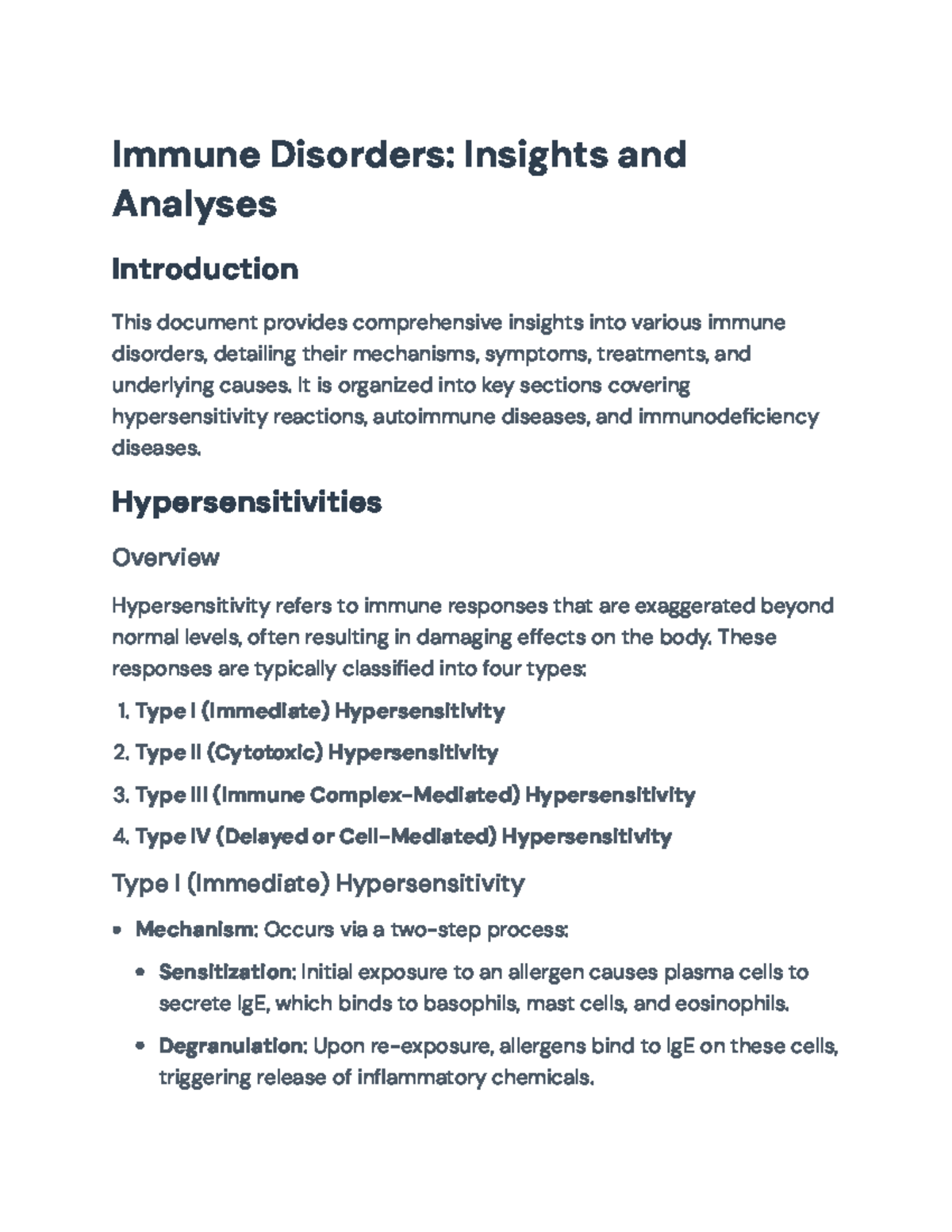 Immune Disorders Overview: Mechanisms, Symptoms & Treatments - Studocu