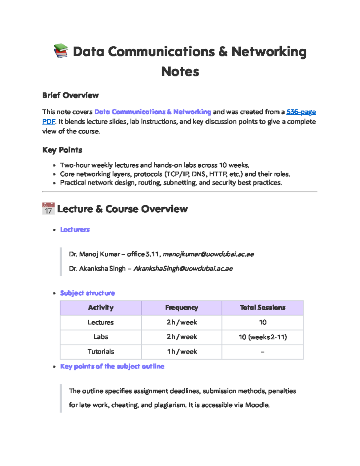 Data Communications Networking (COMP123) Final Exam Notes - Studocu