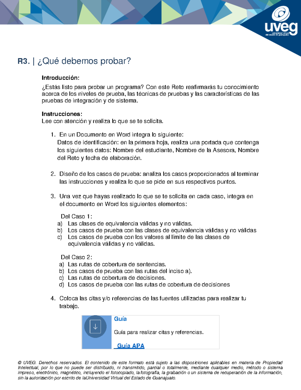 Diseño de Casos de Prueba para R3 - Test de Caja Negra - Studocu