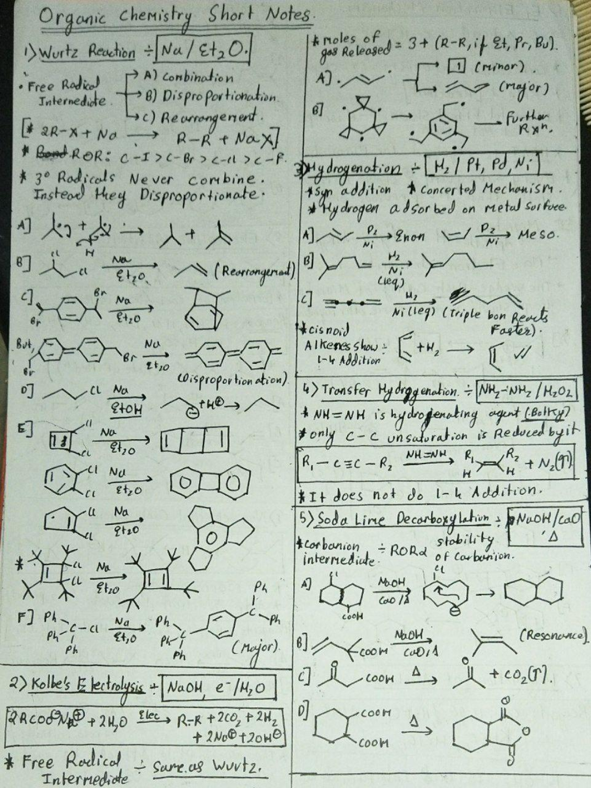 OC Short Notes: Comprehensive Guide to Organic Chemistry Concepts - Studocu
