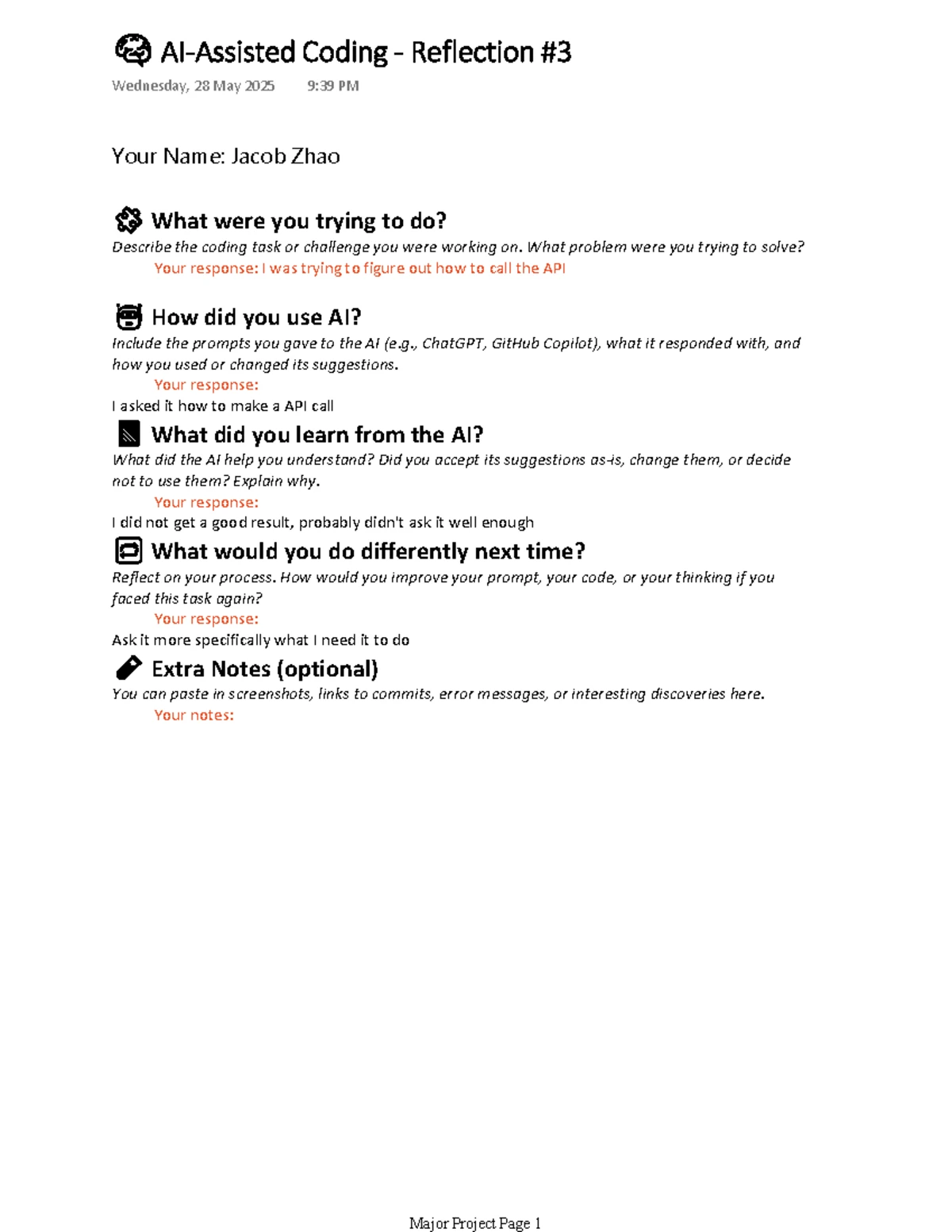 CS101 Coding Reflection: Branch Management & AI Insights - Studocu