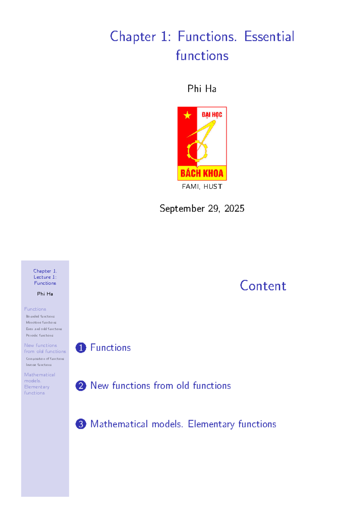 Chapter 1: Functions Overview - Essential Concepts and Definitions ...