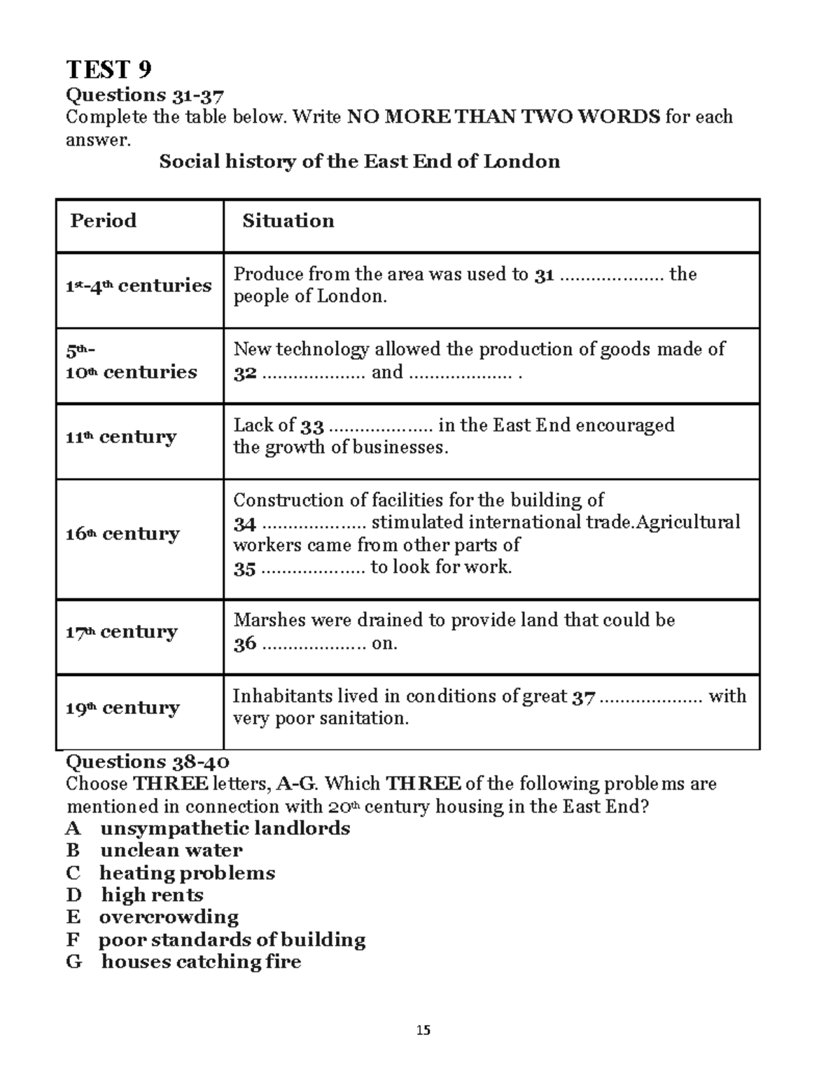 IELTS Listening Test 40: Section 4 Questions & Answers - Studocu
