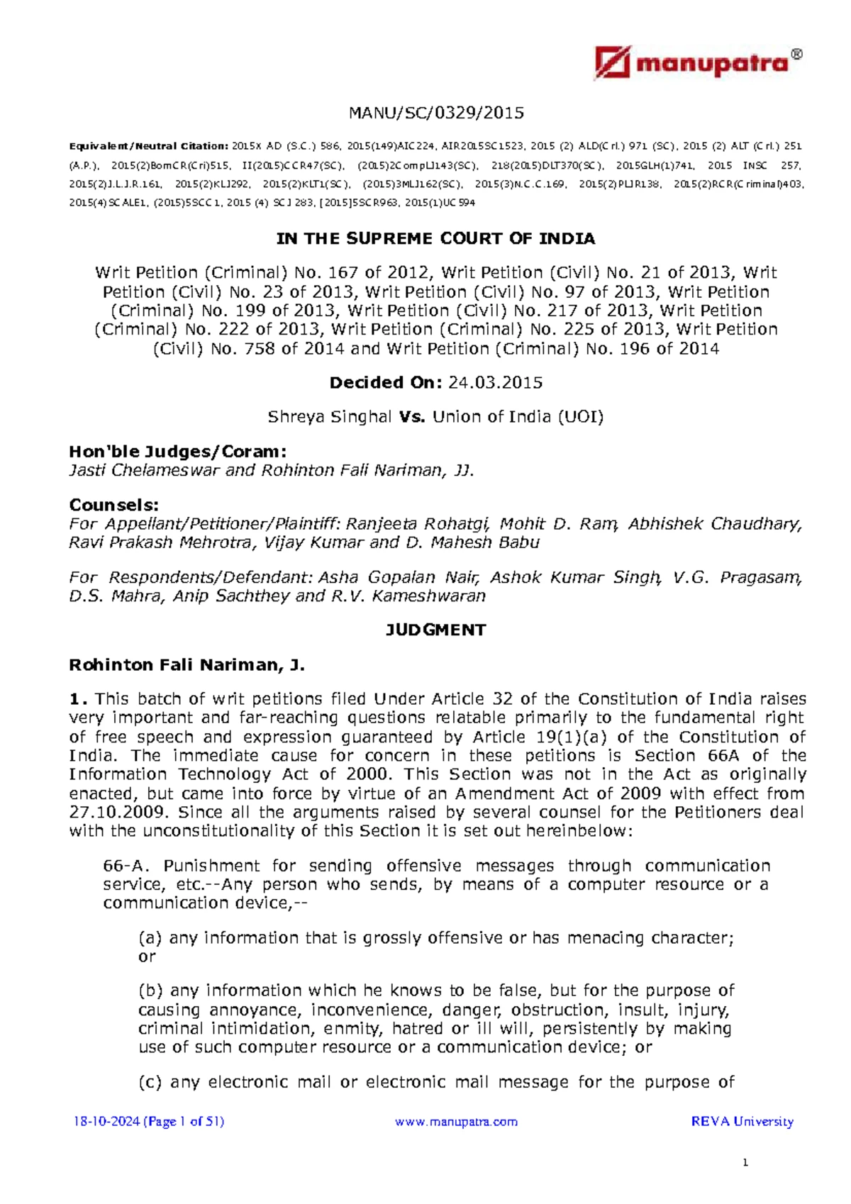Res-compendium - assignment - MANU/SC/0022/ Equivalent/Neutral Citation ...
